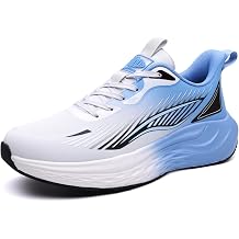 Men's Round Headed Mesh Lace Up Mid Top Casual Shoes with Thick Soles Lightweight Comfortable Sports Shoes