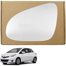 GAPlus Wing Mirror Glass Left Compatible with Toyota Yaris 2012-2020 STICK-ON Passenger Near Side Convex