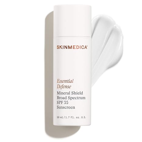 SkinMedica Essential Defense Mineral Shield SPF 35 Face Sunscreen - Sheer Mineral Sunscreen with Lightweight Broad Spectrum UVA/UVB Protection for Sensitive Skin (1.7 Oz)