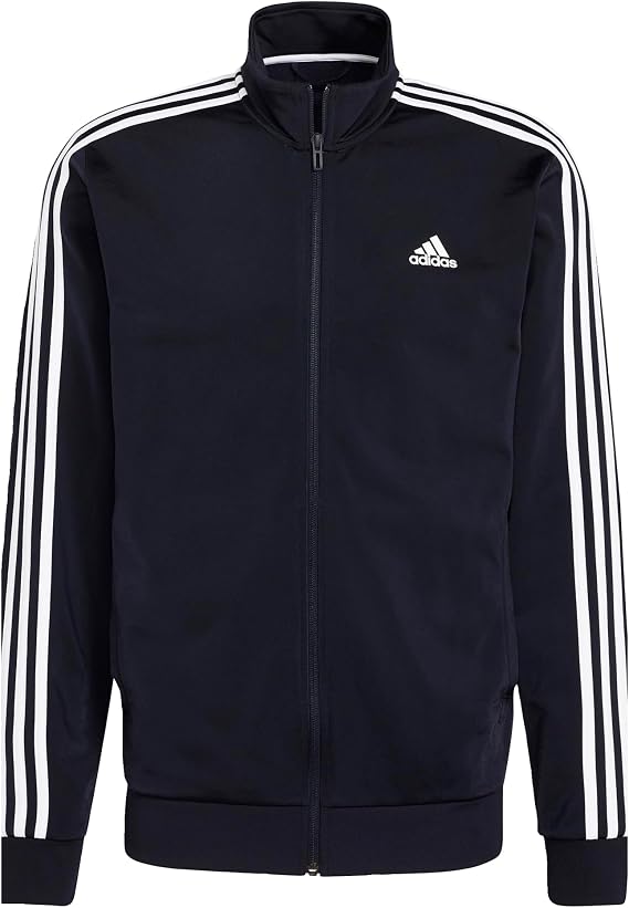 adidas Men's Warm-up Tricot Regular 3-Stripes Track Jacket Jacket (Pack of 1)
