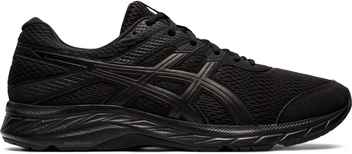 ASICS Men's Gel-Contend 6 Running Shoes, 10.5, Black/Black