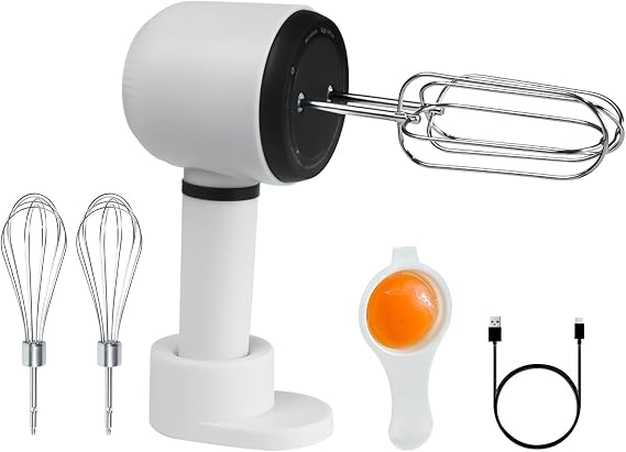 3 Speed Hand Mixer with Flex Edge Beaters | Auto-Scrape Design for Baking
