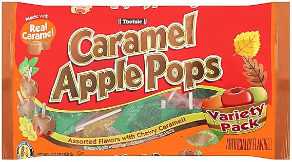 Tootsie Caramel Apple Pops Assorted Apple Orchard Lollipops 12.7-oz. Bag
