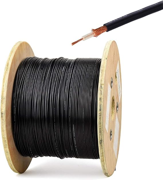 Superbat RG174 Coaxial Cable RF RG174 Coax Cable Black 50 Ohm Mini RG-174 Wire Attach BNC SMA Fakra Connectors Cable for Radio Cable Or DIY Antenna Wire (33ft 10M)