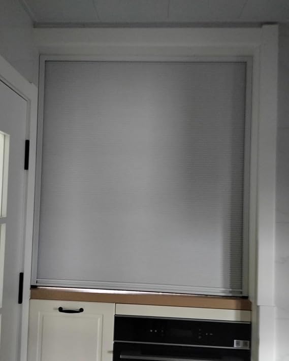 Generisch Akordeon kapı, küçük odalar için katlanır kapı, mutfak dolapları ve elbise dolapları için çekilebilir sürgülü kapı, özel boyut 60 x 70 cm, delmeden montaj, iç mekanda servis pencereleri için
