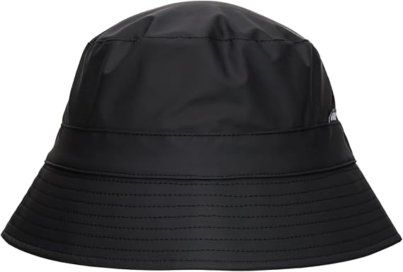 RAINS Bucket Hat - Waterproof Windproof Packable Unisex, Low Brim | Low-brim rain hat in signature PU fabric that folds flat into a pocket or bag - lightweight, smooth-feel, year-round wear
