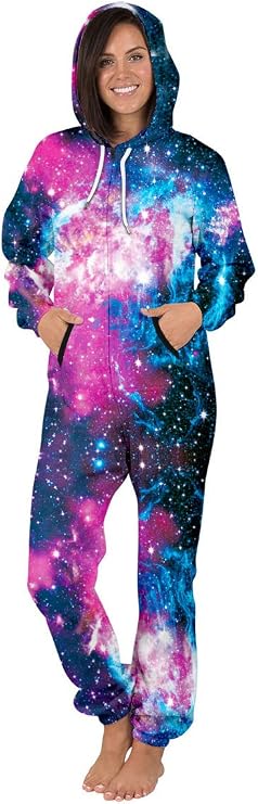 Women Men Long Sleeve Playsuit Adult Onesie Jumpsuit Pajamas