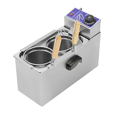 Electric Noodles Cooking Machine, 2 Hole Stainless Steel Commercial Pasta Cooker with 2 Baskets, 86-230F Adjustable Pasta Pot for Cooking Spaghetti Dumpling