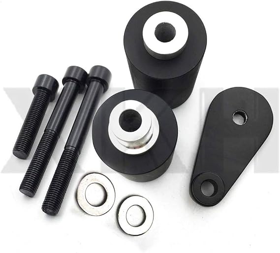 XKH- Motorcycle No Cut Frame Slider Protector Compatible with 2003 2005 YZF R6 2006 2009 R6S BLK [B00YB3WJAQ]