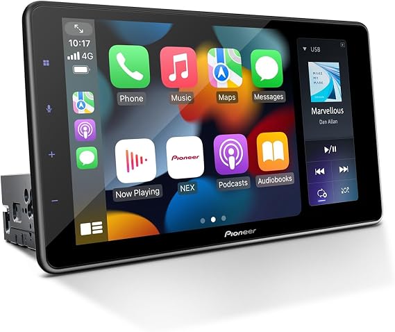 Pioneer DMH-WT3800NEX 9" Capacitive Touchscreen Floating Display Car Stereo | Digital Multimedia Receiver, Wireless Apple CarPlay & Android Auto, Amazon Alexa, Bluetooth, FLAC, Backup Camera, HD Radio