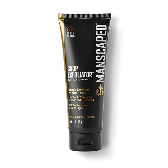 MANSCAPED Crop Exfoliator Gentle Groin Exfoliant Scrub to Soothe and Clear the Skin, Vegan, Cruelty-Free (3.5 oz)