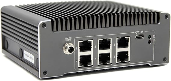 Protectli Vault V1610-6 Port, Micro Appliance/Mini PC - Intel N6005, 6X 2.5G NICs, 16GB LPDDR RAM on-Board, 32GB eMMC on-Board