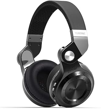 Bluedio T2 Plus Turbine Wireless Bluetooth Headphones with Mic/Micro SD Card Slot/FM Radio (Black)