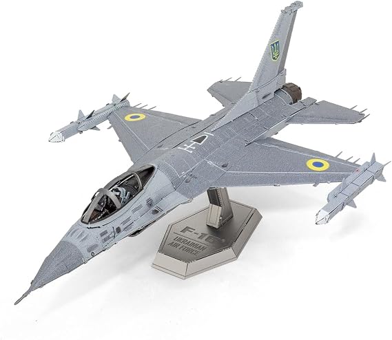 Metal Earth F-16 Fighting Falcon Ukrainian Air Force 3D Metal Model Kit Fascinations
