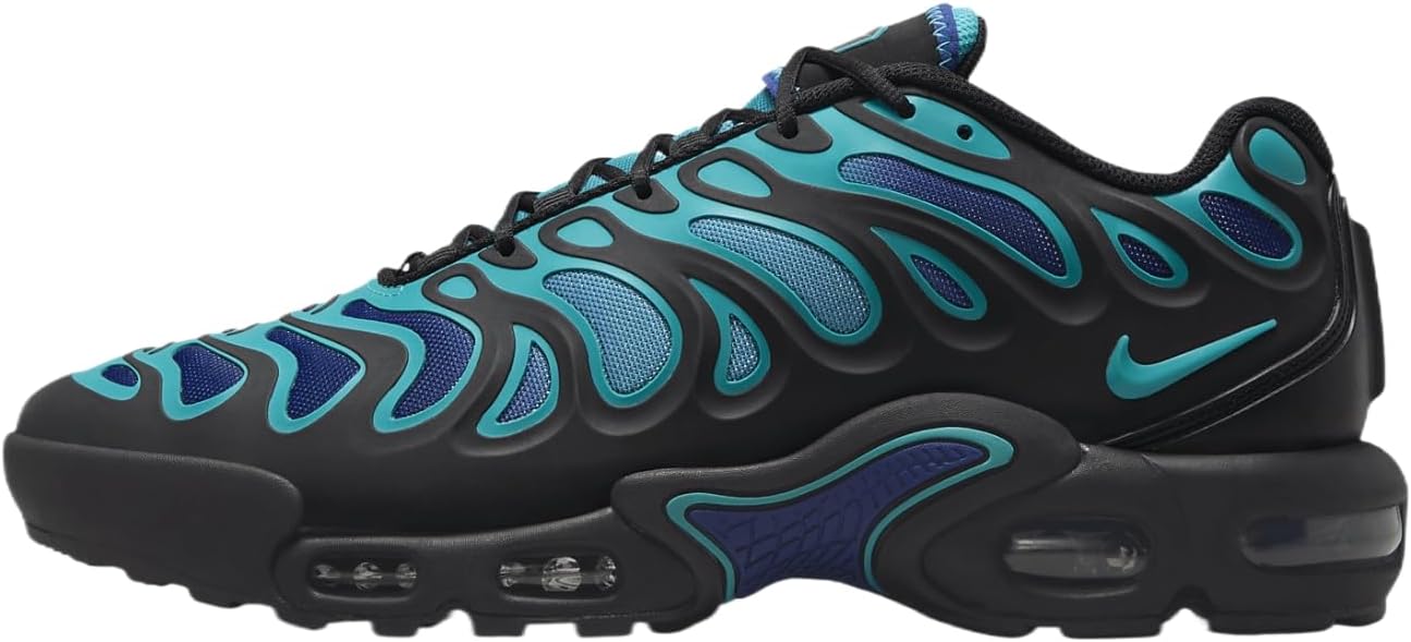 Nike Air Max Plus Drift Men's Shoes (FD4290-011, Black/Deep Royal Blue/Baltic Blue)