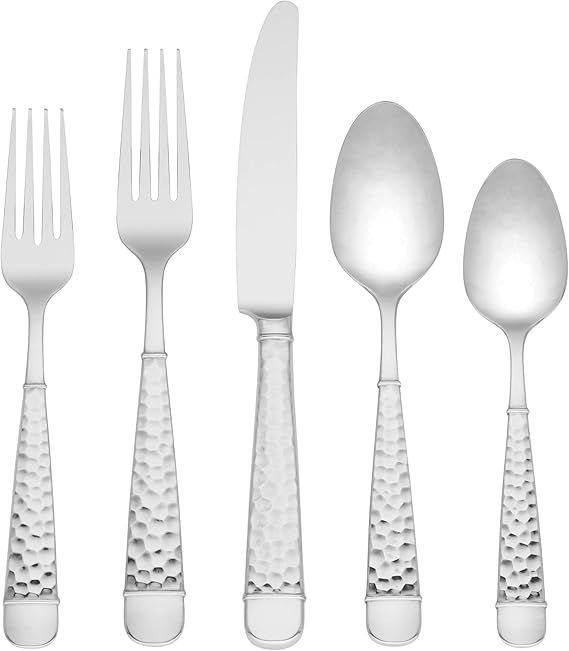 Lenox Eastwood 65-Piece 18/10 Silverware Set for 12, Flatware