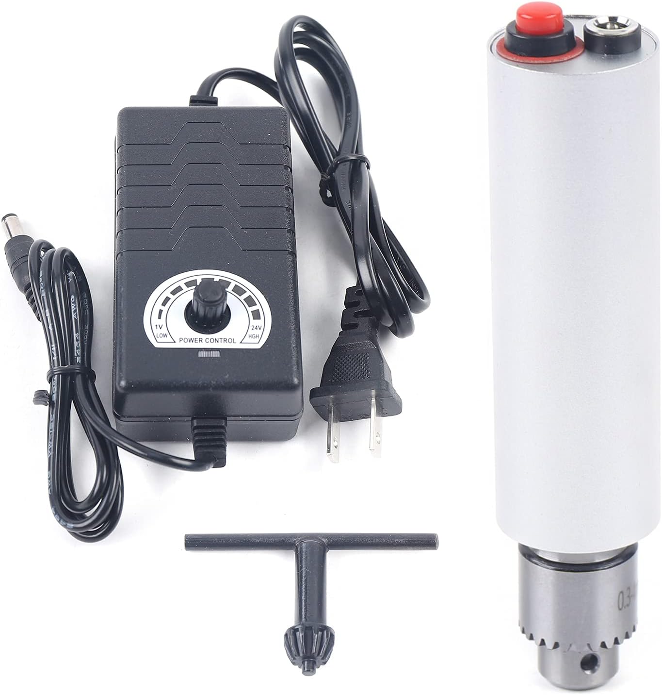 Mini Electric Hand Drill,12-24v DC Portable Handheld Drill with A Collet & Speed Control Adjustment for Wood Cutting, Carving and Polishing