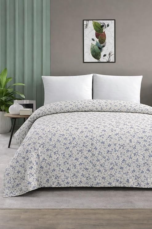 Mulberry Çift Kişilik Pike Yatak Örtüsü%100 Pamuk 220x230 Zeytin Yaprak