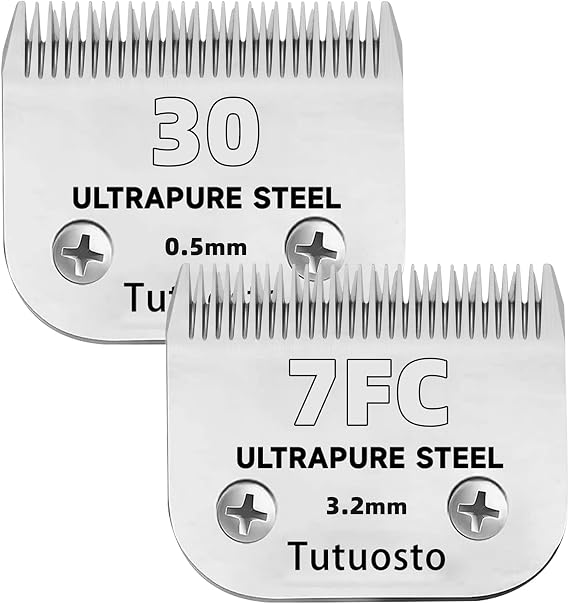 Size 7FC/30# Clipper Blades Pet Grooming Clipper Replacement Blades Detachable Blade Compatible with andis/wahl/Oster Dog Clippers