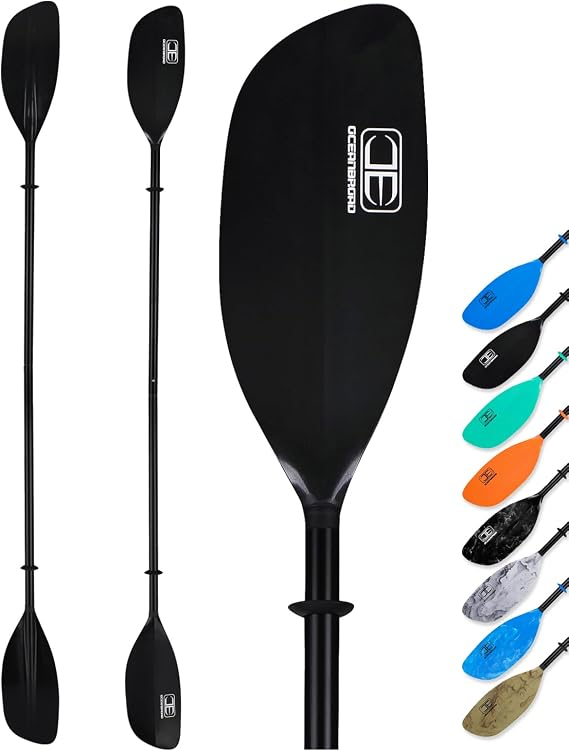 Kayak Paddle 86in/218cm, 90.5in/230cm Alloy Shaft 2-Piece Floatable Kayak Oar for Kayaking Canoeing Boating