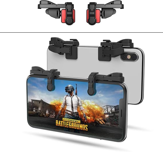 1 Pair Z108 Mobile Gaming Controller Compatible with PUBG Mobile/Fortnitee Mobile/Call of Duty Mobile, Sensitive Shoot and Aim Trigger L1R1 Compatible with Android & iPhone