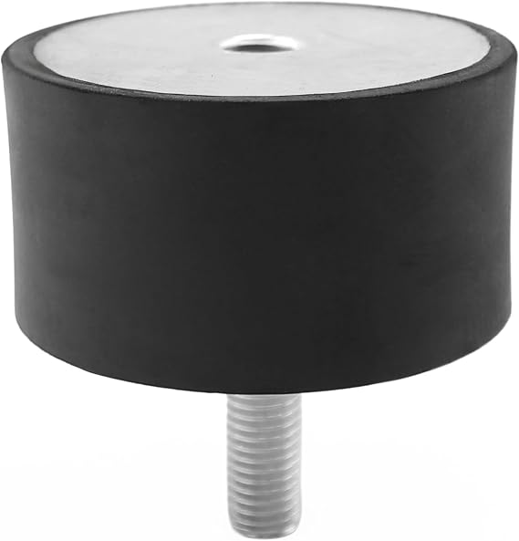 SMI - Rubber Buffer AG/IG Male Thread Female Thread M10 Rubber Metal Buffer Vibration Damper - D50 x H45 Thread Length 33 mm / Thread Depth 10 mm Natural Rubber 55 Shore for Mechanical Engineering