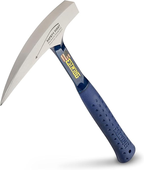 ESTWING Rock Pick, 22oz Pointed Tip, Blue Molded Grip, E3-22P