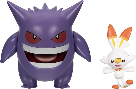 Pokemon Battle Figure Gengar & Scorbunny Exclusive 3-Inch Mini Figure 2-Pack