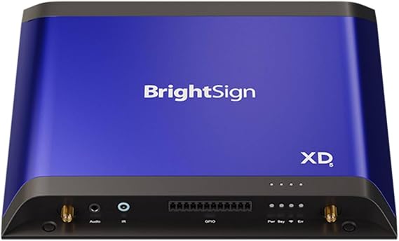 BrightSign XD235 4K Standard I/O Digital Signage Media Player, Wi-Fi and Ethernet Connectivity, SSD Storage, PoE+
