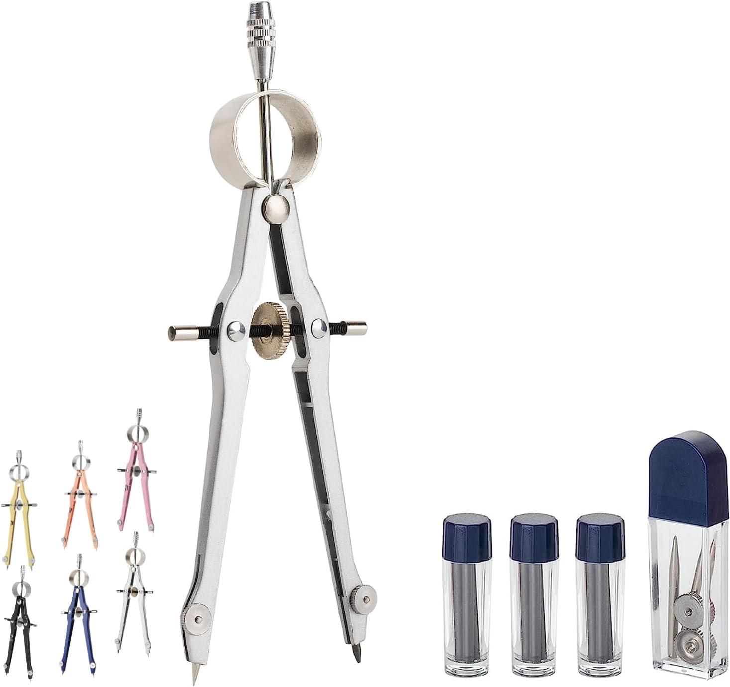 Mr. Pen - Professional Compass for Geometry Extra Lead Metal Compass Drawing Tool for Students Back to School Supplies