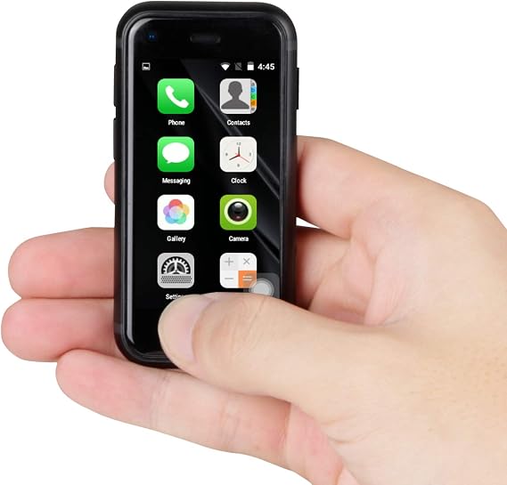 Mini Smartphone, Unlocked Phone The World's Smallest Cellphone 2.5 Inch Android Quad Core 2G+16G 5.0MP Dual SIM High Definition Mini Phones Unlocked 3G Mobile Small Smartphone (Black)