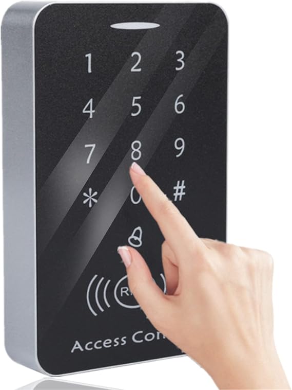 RFID Touch Metal Access Control Password Access Keypad Machine Controller with 10pcs ID Keyfobs