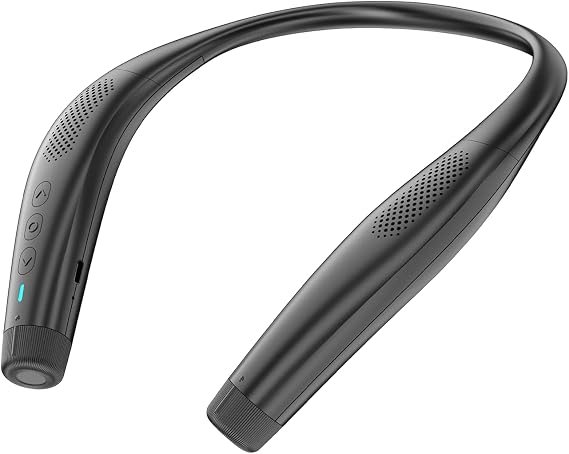 Neck Speaker,Voice Clarifying Dialog Potable Neck Speakers for Hard of Hearing and Elderly,Bluetooth 6.0 Neck Wireless Wearable Speaker with 27H Playtime,100Ft Range,Neckband Speaker