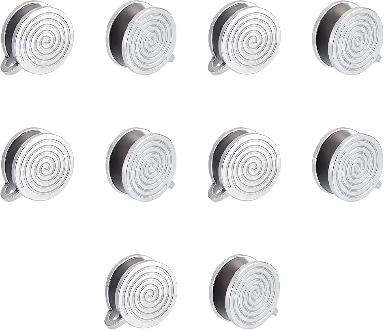 UNICRAFTALE 10Pcs Pressure Earrings for Keloids Stainless Steel Punk Clip On Earrings Lightweight No Piercing Earring Spiral Compression Earring Birthday Gift for Woman Daughter