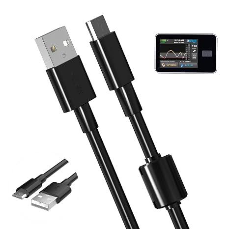 USB-A to Micro Cable Compatible with Tandem t:Slim X2 Insulin Pumps, for Tandem Diabetes Care Charger Cord Accessories, Compatible with Generation Hearing Aids, GN Hearing A/S C-1(Black | 1 Pack)
