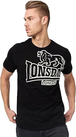 Lonsdale Herren T-Shirt Langsett, ColorBlack; Size L