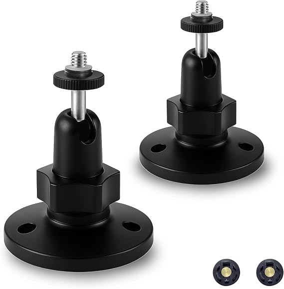 Zivif Security Camera Wall Mount, 360 Adjustable, 2 Pack | Compatible with most indoor and outdoor security cameras using a standard mounting interface