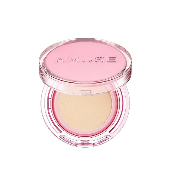 AMUSE SEOUL Dew Power Vegan Cushion Foundation (1.5 NATURAL) - Natural Semi Glow, Full Coverage, Dewy Finish, Long Lasting, Lightweight, Smooth Radiant Skin, Vegan, Korean Makeup