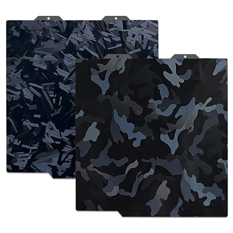 184x184mm 3D Printer A1 Mini Build Plate for Bambu Lab A1 Mini,Double Sided Smooth Camouflage+High-Rise Flexible Spring Steel Plate Effect Sheet for Bambu Lab A1 mini 3D Printers.