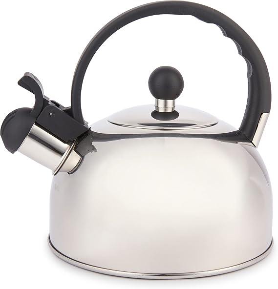La Cafetière 1.3 Litre Stainless Steel Whistling Kettle for Cooker Induction Hob and Gas Cooker Silver