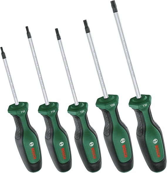 Bosch Home and Garden Torx Screwdriver Set 5 Pieces