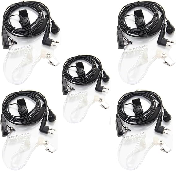 2 pin Covert Acoustic Tube Earpiece Headset Mic with Finger PTT for Motorola Radio Pmr446 Pr400 Mag One Bpr40 A8 Ep450 Au1200