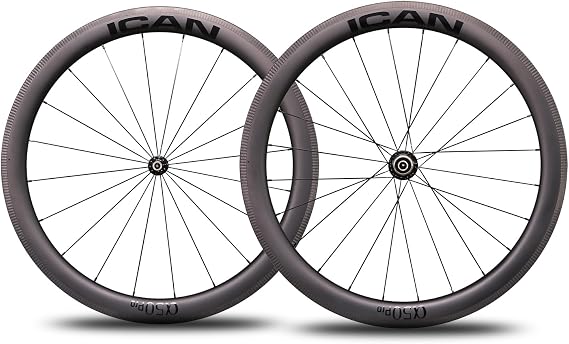 ICAN Alpha 40/50/55 Pro 1421g/1502g/1521g Carbon Road Bike Wheelset 700C Rim Brake Clincher Tubeless Ready