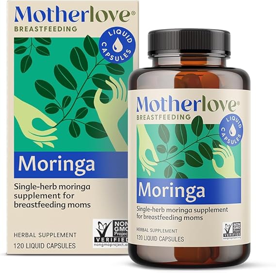 Motherlove Moringa (120 Capsule Value Size) Lactation Supplement to Support Breast Milk SupplyNon-GMO, Organic Herbs, Vegan, Kosher