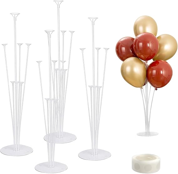5 PCS Balloon Stand Kit, Balloon Stick Decoration, Balloons Cup, Reusable Clear Table Balloons Stand for Party, Wedding, Birthday, Graduation, Christmas, Anniversary Decoration Supplies