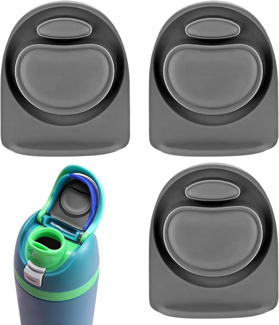 3 Pcs Replacement Stopper Compatible with Owala FreeSip 24oz 32oz Leak Proof Water Bottle Top Replacement Lid Gasket Parts for Owala 19/24/32/40oz Water Bottle Top Stopper Ring Mouthpiece Parts