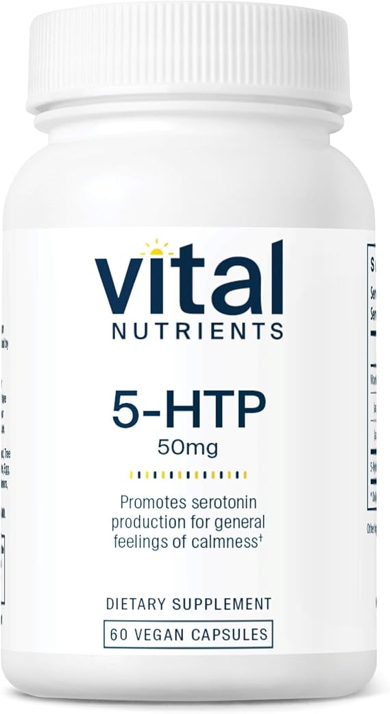 Vital Nutrients 5-HTP 50mg (5-hydroxytryptophan), 60 Capsules