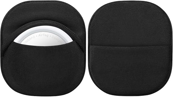 Lacdo Airtag Holder AirTag Case, 2 Pack Adhesive Mount Sticker for Apple Air Tag 2nd Gen 2026 & 1st Gen Hidden Case Cover Anti-Scratch Secure Stick-On Holder, for TV Remote Laptop Bag Bike Car, Black