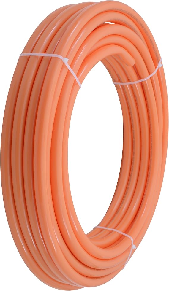 SharkBite 3/4 Inch x 100 Feet Orange PEX Pipe, Oxygen Barrier Flexible Water Tubing for Radiant Heating, U870O100