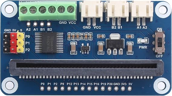 DC Motor Driver Board, Motor Driver Board for Micro:bit Control 2-Way DC Motor 3-Way Steering Engine Components, Automated Industry